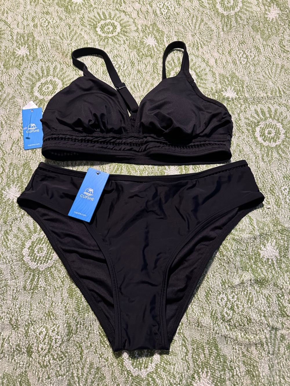 Cupshe Black Two-Piece Bikini Set